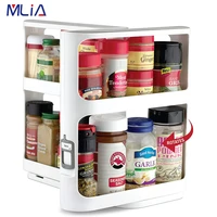 Home Kitchen Spice Organizer Rack Multi-Function Rotating Storage Shelf Slide Kitchen Cabinet Cupboard Organizer Storage Rack
