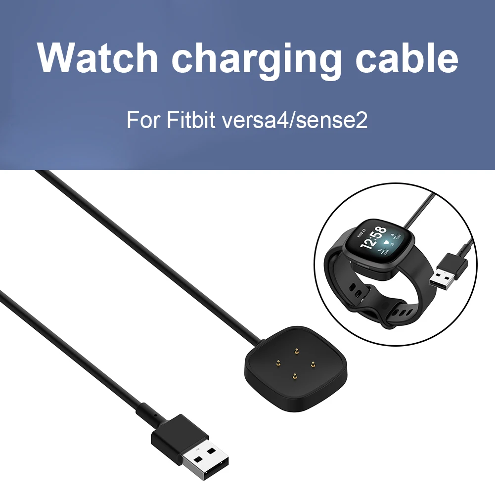 

30cm/1m Smartwatch Charger Stand Fast Charge Magnetic Charging Cable Dock Station Cord Dock Accessories for Fitbit Versa4/sense2