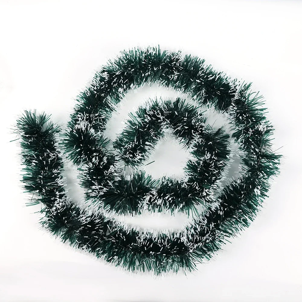 Рождественская гирлянда из лент 200 см зелёно-белая