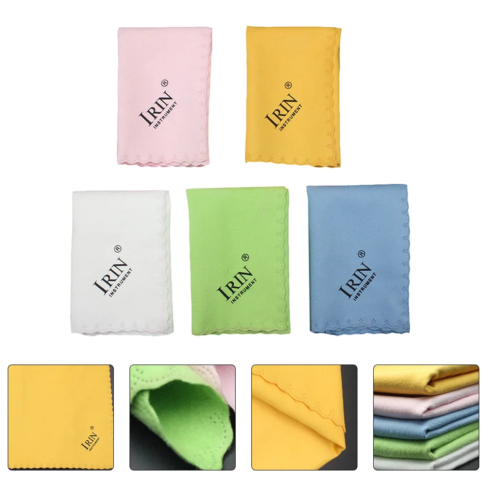 

5pcs Violin Cloth Musical Instruments Cloths Microfiber Lens Cloth Musical Instrument Cleaning Cloth Screen Cleaning Cloth