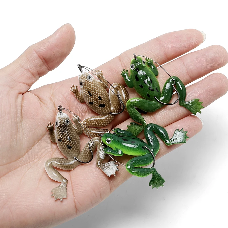 

2022 4Pcs/ Lot 6Cm 5.2G Fishing Lure Suspending Pack Rubber Soft Lure Frog Lure Lures Wobblers Silicone Bait For Fishing Smell