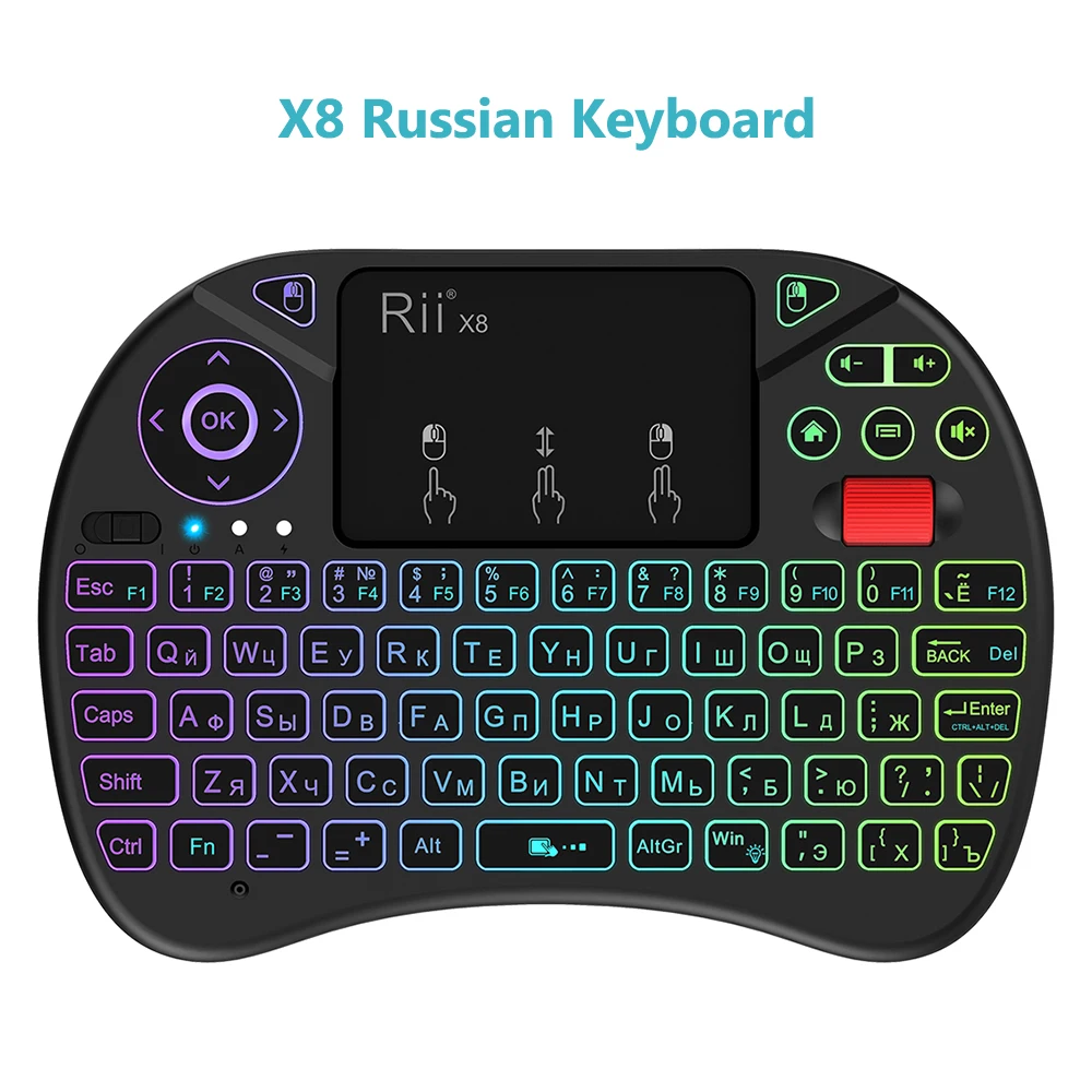 

Russian Keyboard Mini Wireless Russian Keyboard Keyboard With Touchpad For Smart TV Android TV Box