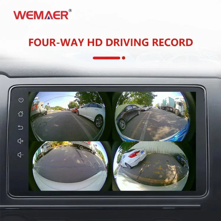 Фото Автомобильная камера 2026/Wemaer 360 с аудиосистемой, стерео радио, Android, разделенным экраном, встроенными точными динамическими траекториями и HD-камерой для парковки №3