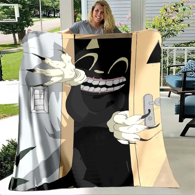 

Horror Cat Animal Thriller Blanket for Adult Home Decor Bedspread Sofa Bedding Quilts Living Room Bedroom Warm Blanket