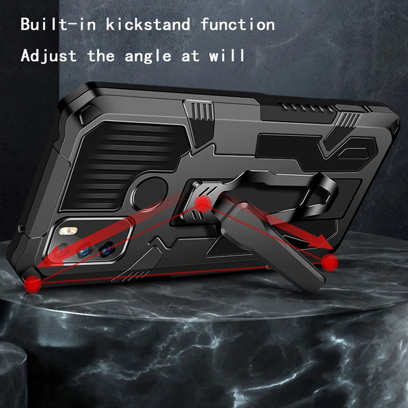armor shockproof case for infinix hot 11s 10s 10 11 9 play note 10 11 pro 7 lite belt clip concealed bracket back cover fundas free global shipping