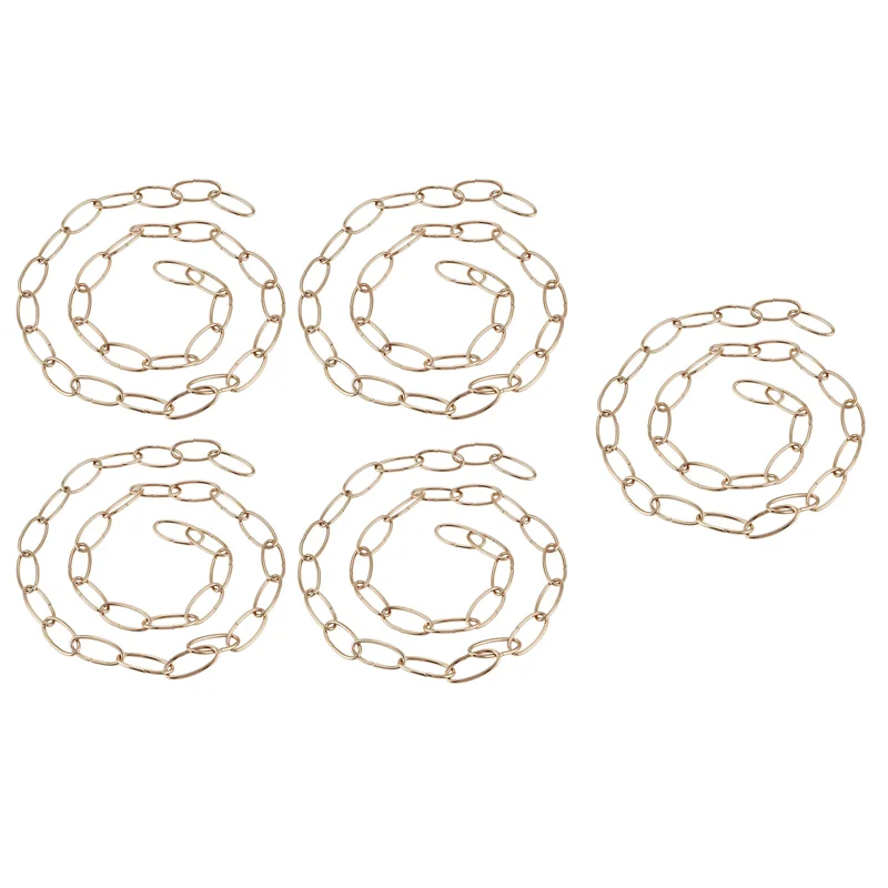 

5Pcs 1M Heavy Duty Chain for Vintage Chandelier Hanging Lamp,French Gold