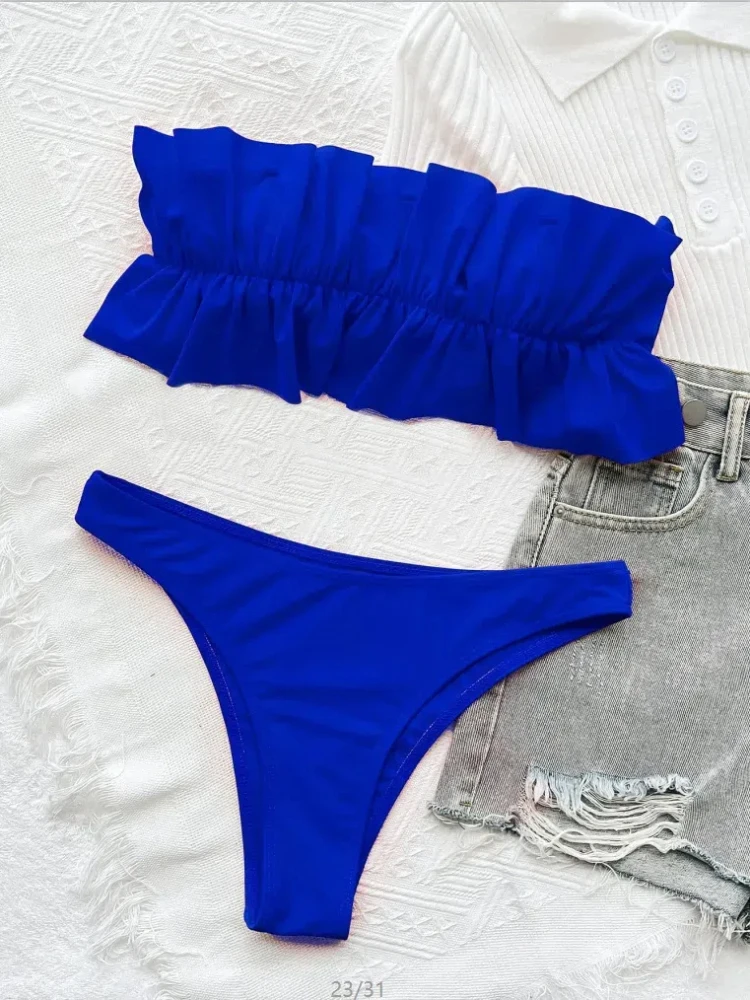 Красный микро-бикини 2024 женские сексуальные стринги купальник из двух частей