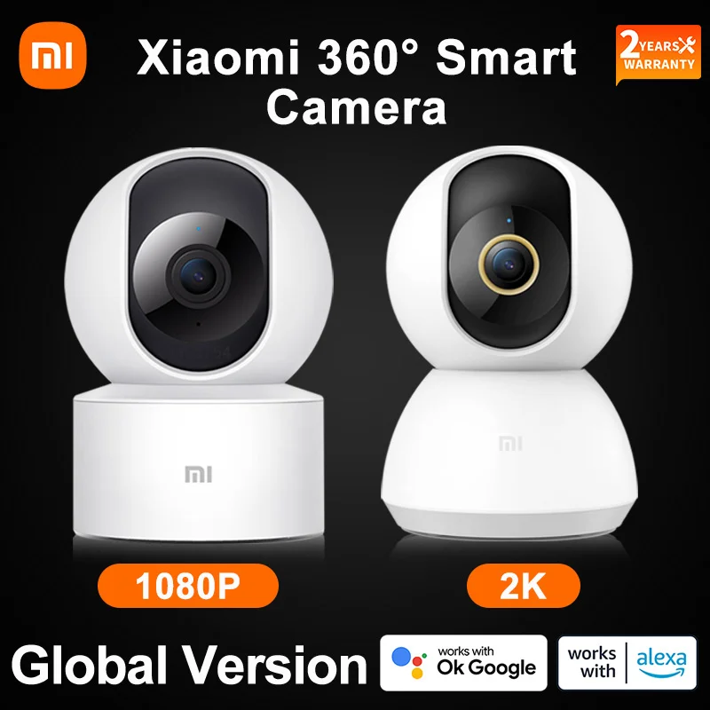 

Xiaomi Mi 360° Smart Camera Global Version 1080P / 2K HD WiFi Night Vision Baby Security Monitor Webcam AI Human Work With Alexa