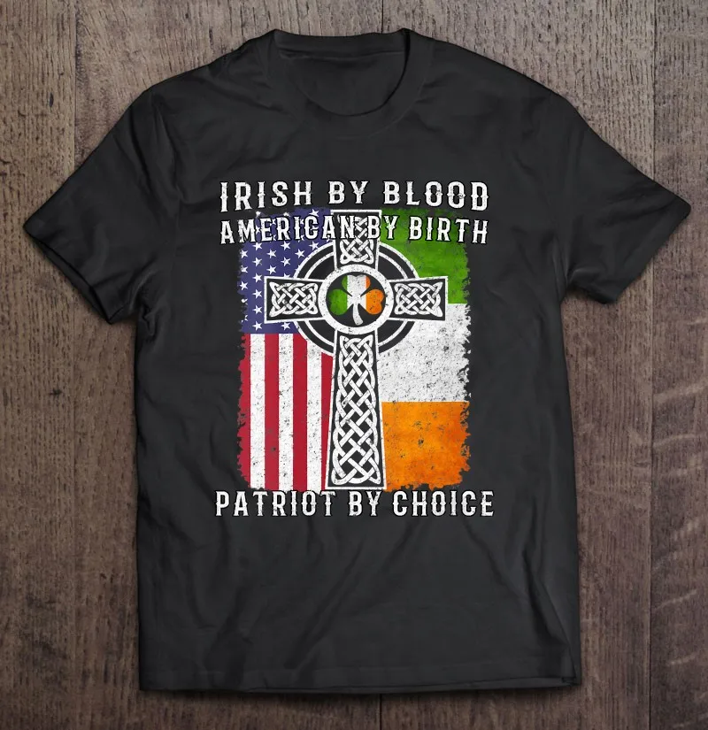 

Женская забавная Футболка с принтом ирландской крови, американский Патриот по родам, футболки, мужская одежда, рубашки для мужчин, мужская р...
