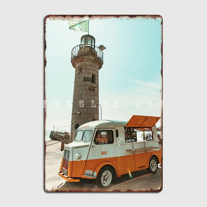 Wine Truck In Cancale Metal Sign Pub Kitchen Designing Plaques Tin Poster