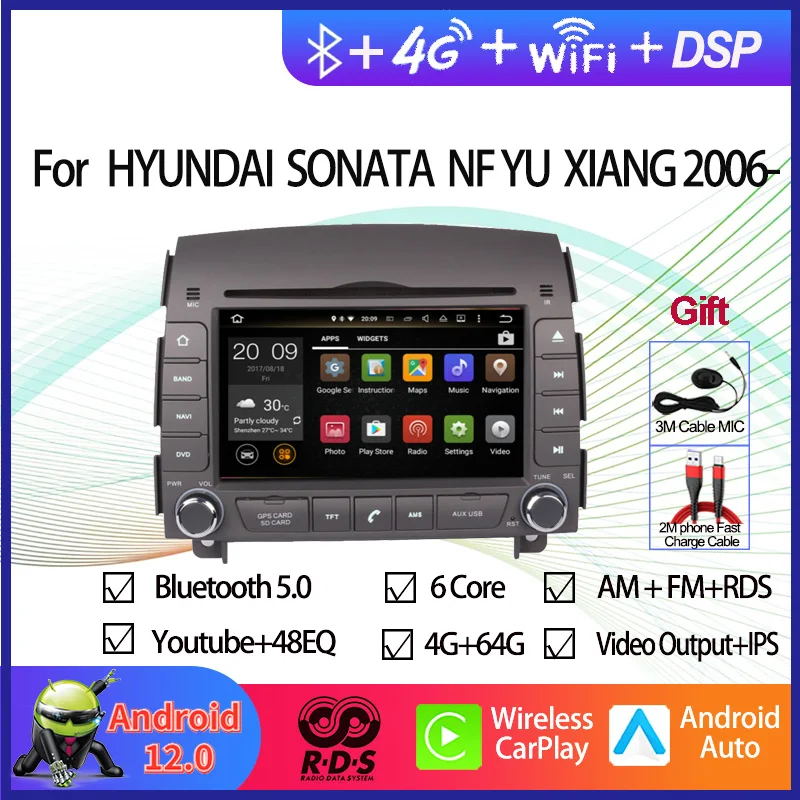 

6.2" Android Car GPS Navigation Multimedia DVD Player For HYUNDAI SONATA NF YU XIANG 2006-2008 Auto Radio Stereo