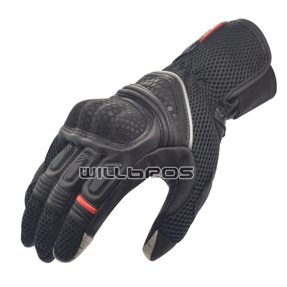 

Revit Dirt 2 Mens Leather Gloves Black Motorbike Gants Off Road Cycling Motorcycle Touch Screen Summer Riding