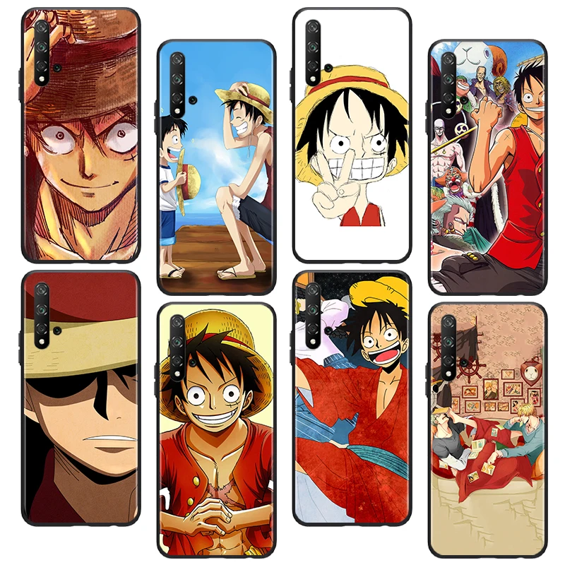 

Cartoon pirate king luffy For Huawei Honor 60 50 X30 30i 20 10 10i 10X 9X 9S 9C 9 8X 8A lite Pro SE Black luxury Soft Phone Case