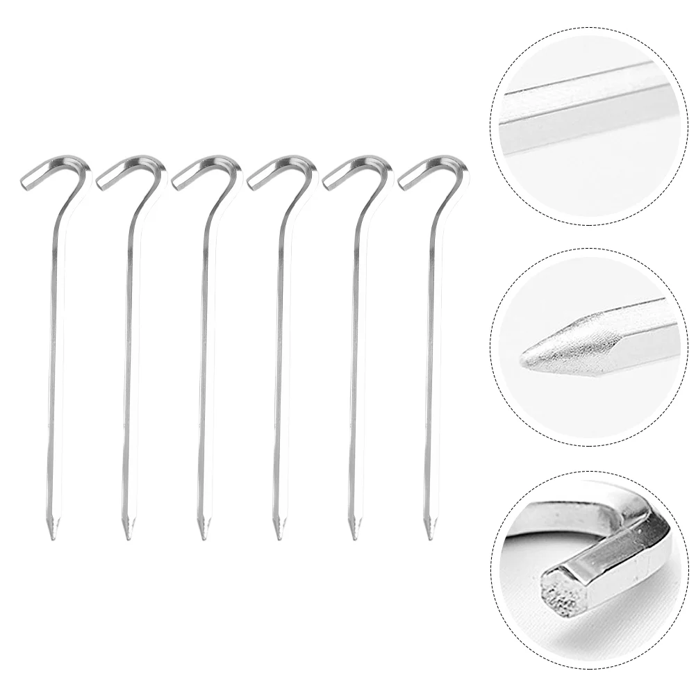 

Tent Pegs Stakes Camping Stake Hiking Pole Windproof Outdoor Ground Peg Anchoring Trampoline Nails Metal Sand Fence Tie Duty