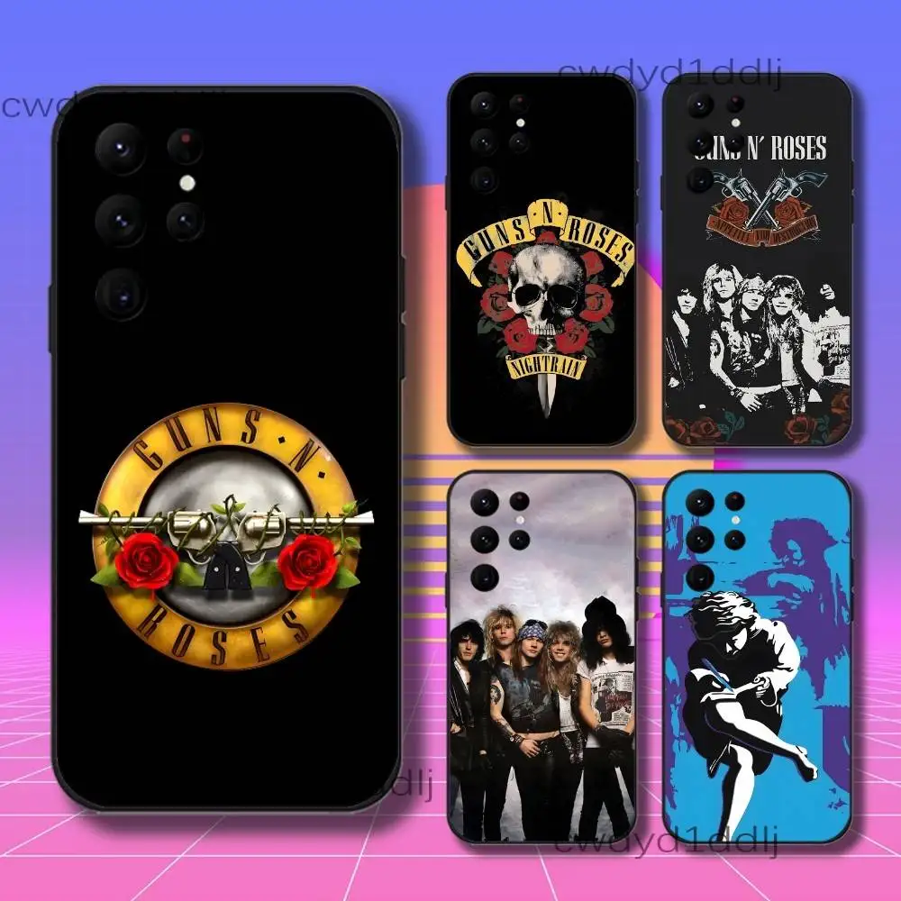 Фото Чехол для телефона G-Guns N R-Roses Band для Samsung S10, S21, FE, S21, S26, S25, S24, S23, Ultra, S9, S22, Plus, черный чехол-накладка №1