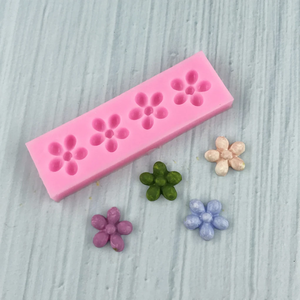 

4 Grid Flower Shape Cake Mold Portable DIY Replacement Baking Mould