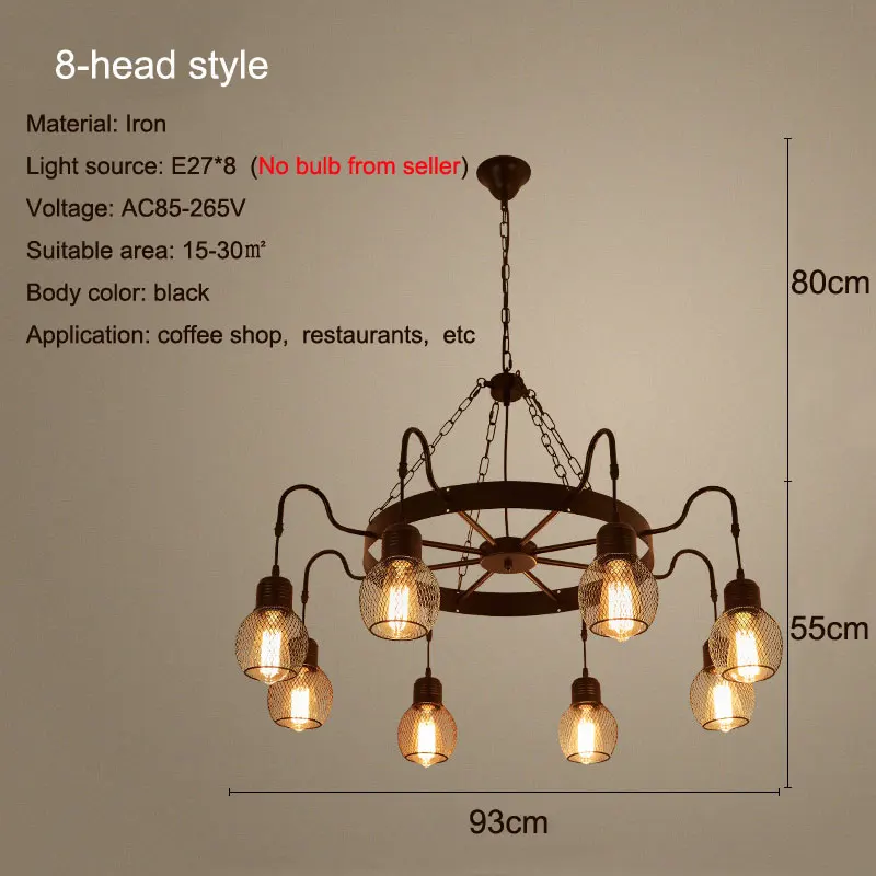 Винтажный подвесной светильник для ресторана индустриальный стиль кофейня