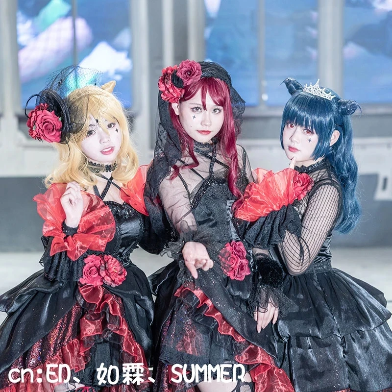 COS-KiKi аниме Lovelive! Костюм для косплея Unit Live Adventure 2020 концерт GK Devil Kiss Yoshiko Мари Рико |