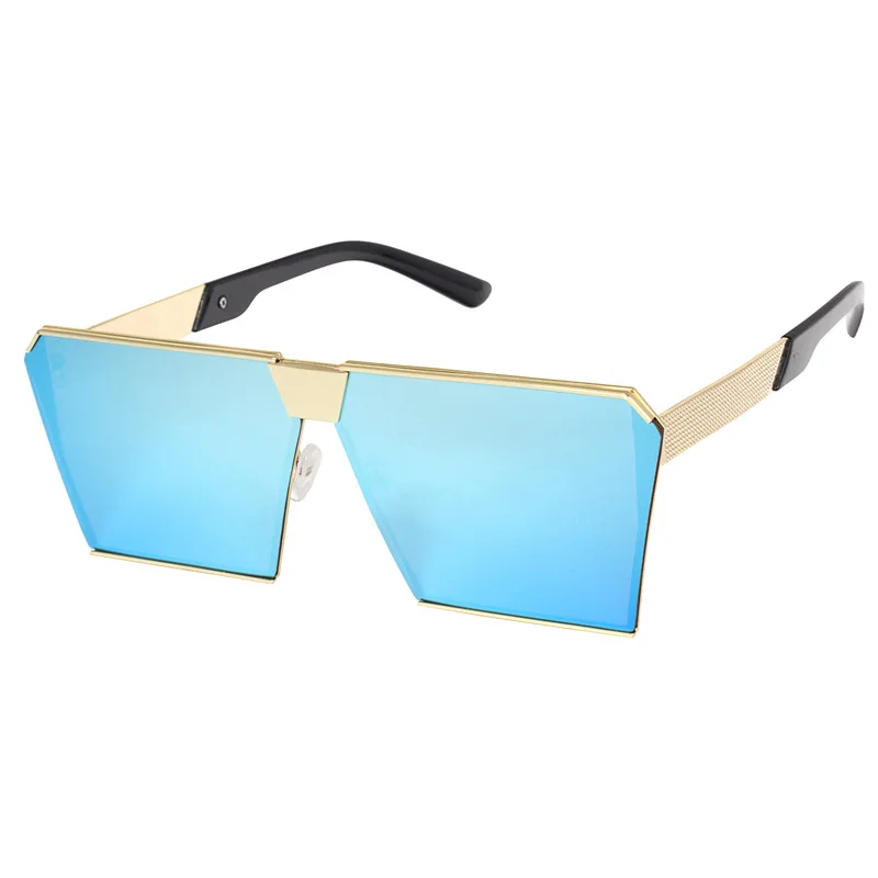 Модные трендовые мужские солнцезащитные очки с большой оправой уличные для