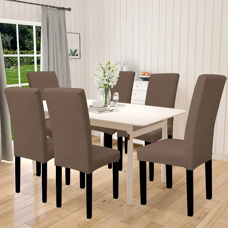 Утолщенные жаккардовые чехлы на стулья регулируемые сиденья эластичный