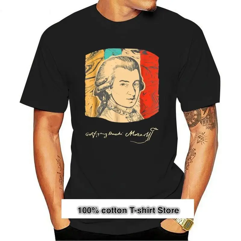 

Camiseta de Amadeus de Wolfgang, Классическая Модная рубашка, в стиле ретро, для музыки и композитора