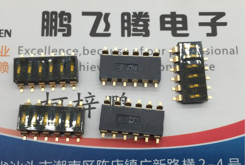 1PCS Taiwan Yuanda DIP EMR-06-T-Q-T/R dial code switch 6-bit patch 2.54 pitch flat dial code