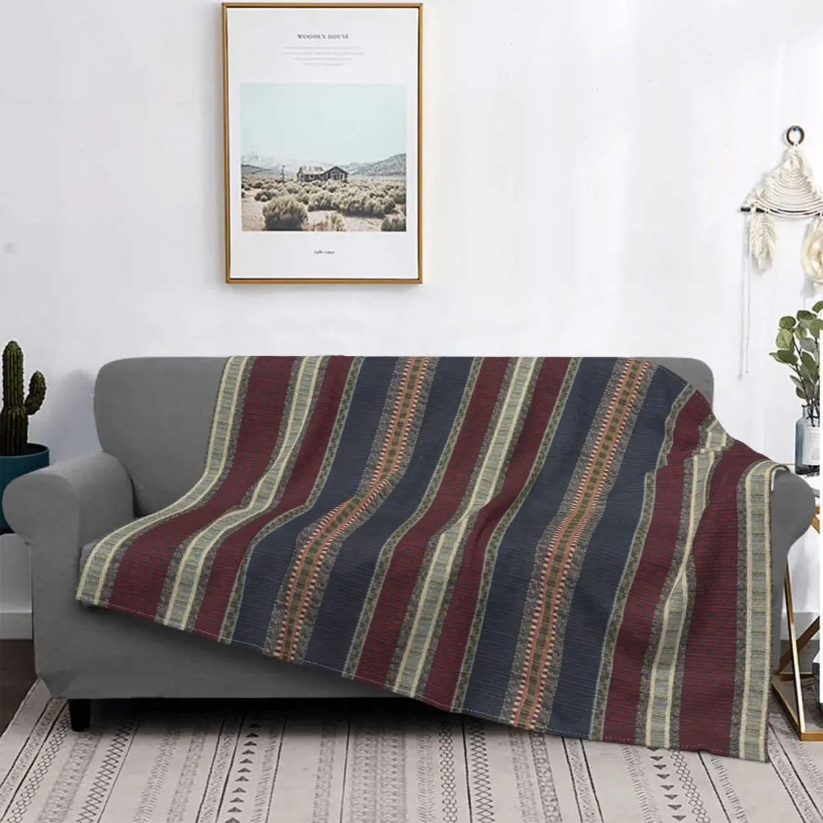 

Бархатное одеяло в полоску, многофункциональное супертеплое покрывало в синюю страну, тонкое покрывало для дивана, спальни, Осень-зима