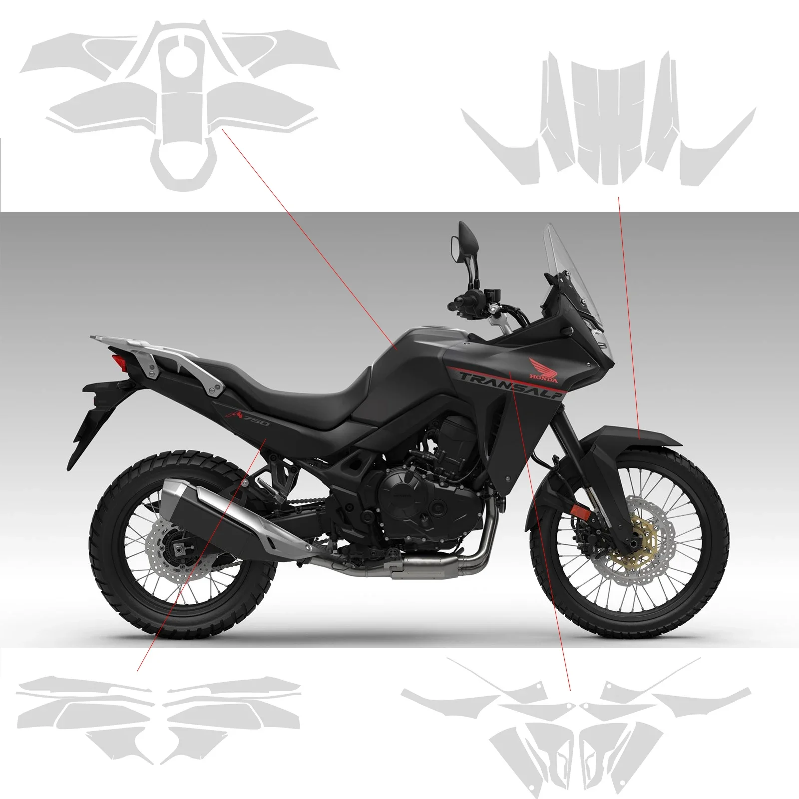 Набор наклеек для защиты от царапин HONDA XL750 комплект защитных боди-краски XL 750 Transalp
