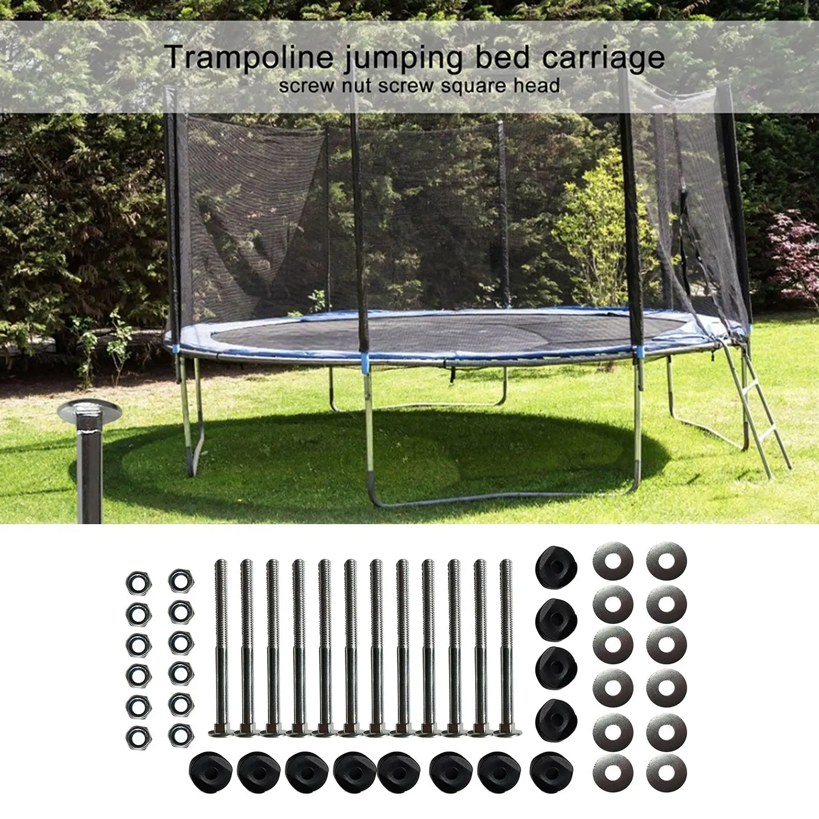 

12 Pieces Trampoline Housing Pole Gap Spacer Safety Replacement Parts