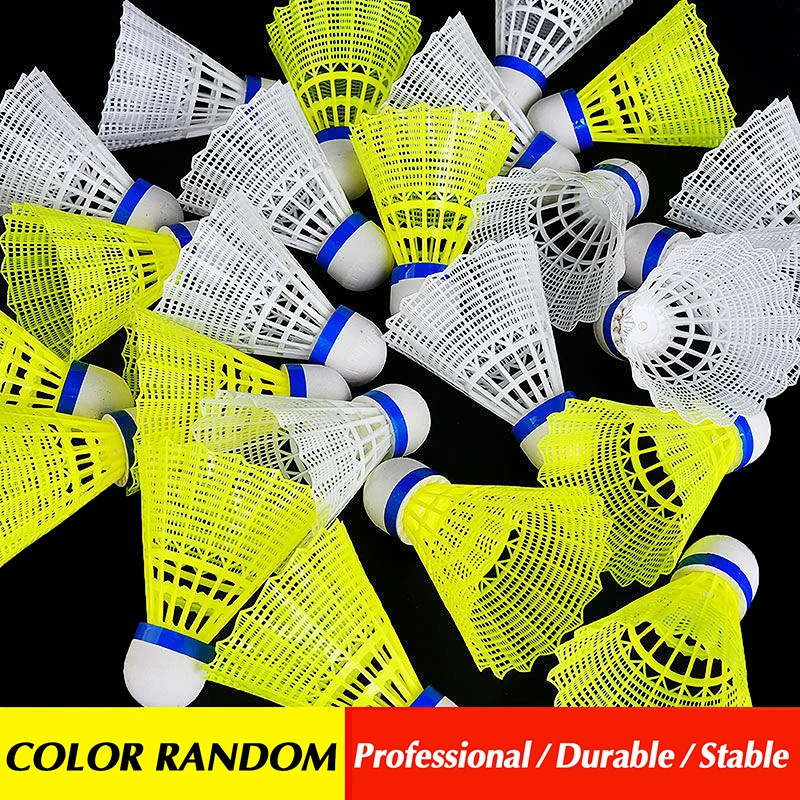 

1PCS Badminton Ball Plastic Badminton Ball Durable Yellow White Student Nylon Badminton Ball Durable
