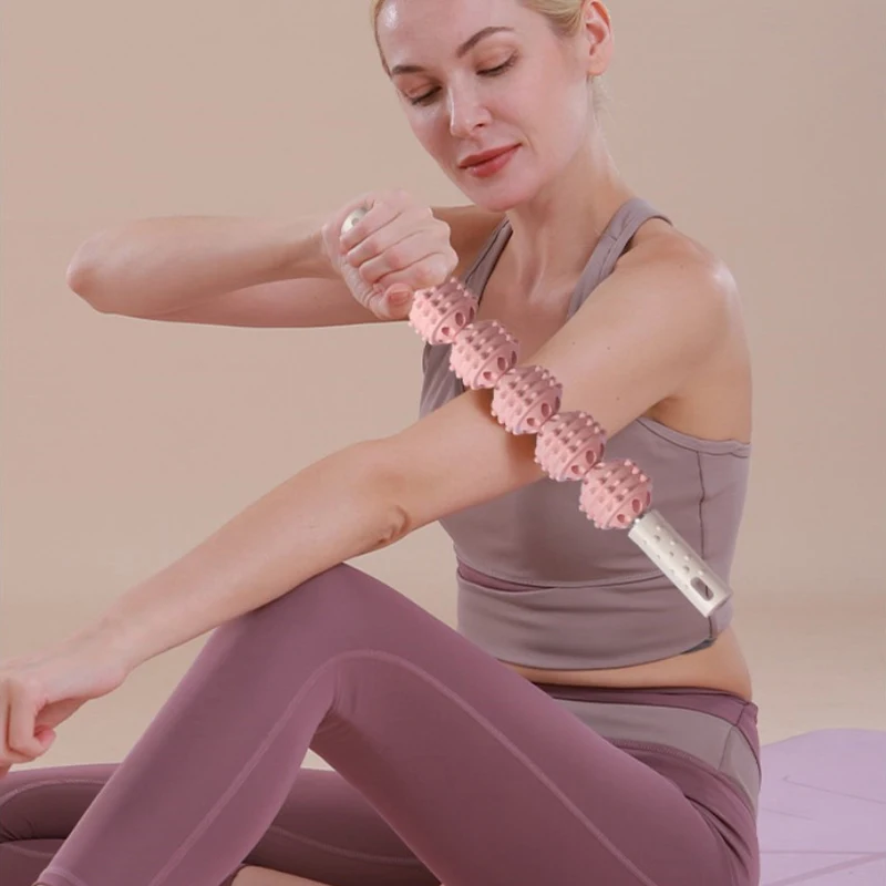 Массажный роликовый шарик релаксация мышц массажная палочка для всего тела йога