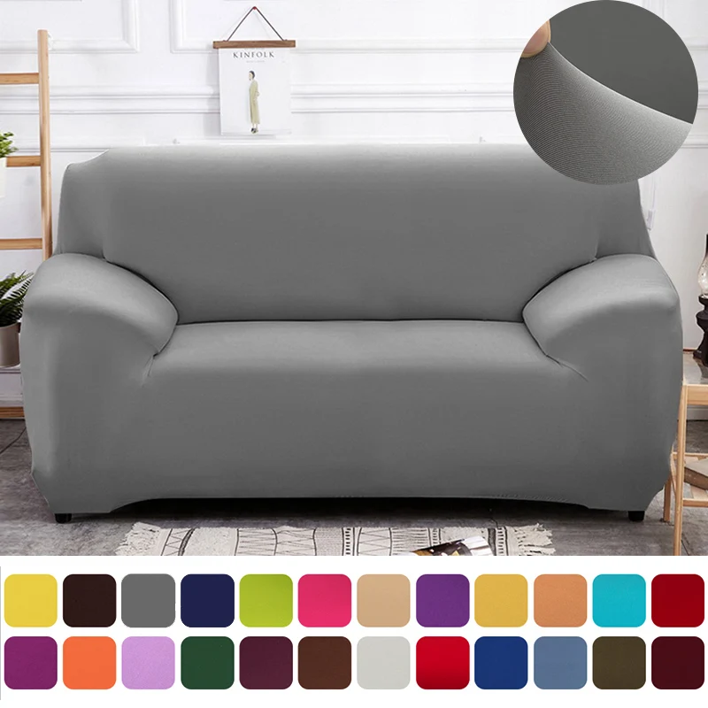 

1/2/3/4 Seats Elastic Stretch Sofa Covers Living Room L Shape Couch Cover Spandex Sofa Protectors Washable Dustproof Slipcovers