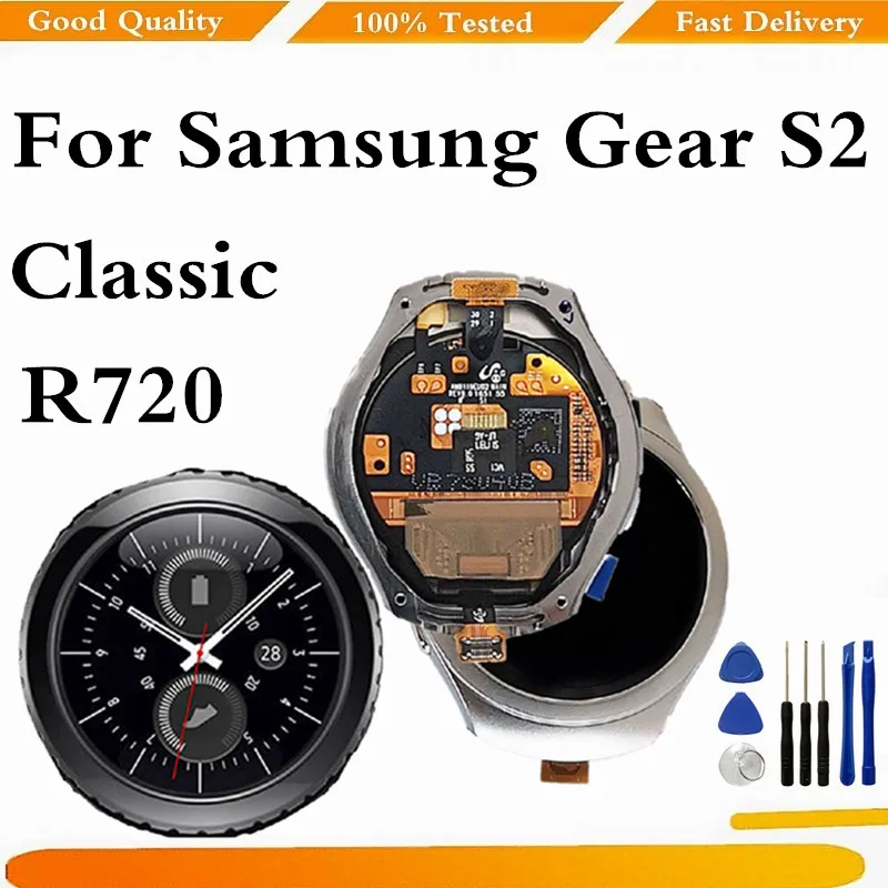 

Original For Samsung Gear S2 R720 R732 LCD Display touch screen panel digitizer Screen For Samsung Gear s2 classic R720 LCD