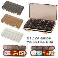 high quality pill box one week medicine organizer container travel portable mini large capacity sub packing storage case