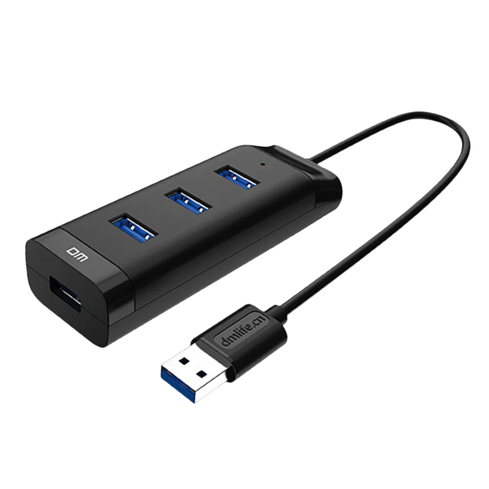 

4 USB 3.0 Port Hub Converter USB Port Divider Computer Splitter Computer Accessory - 120cm (Black)