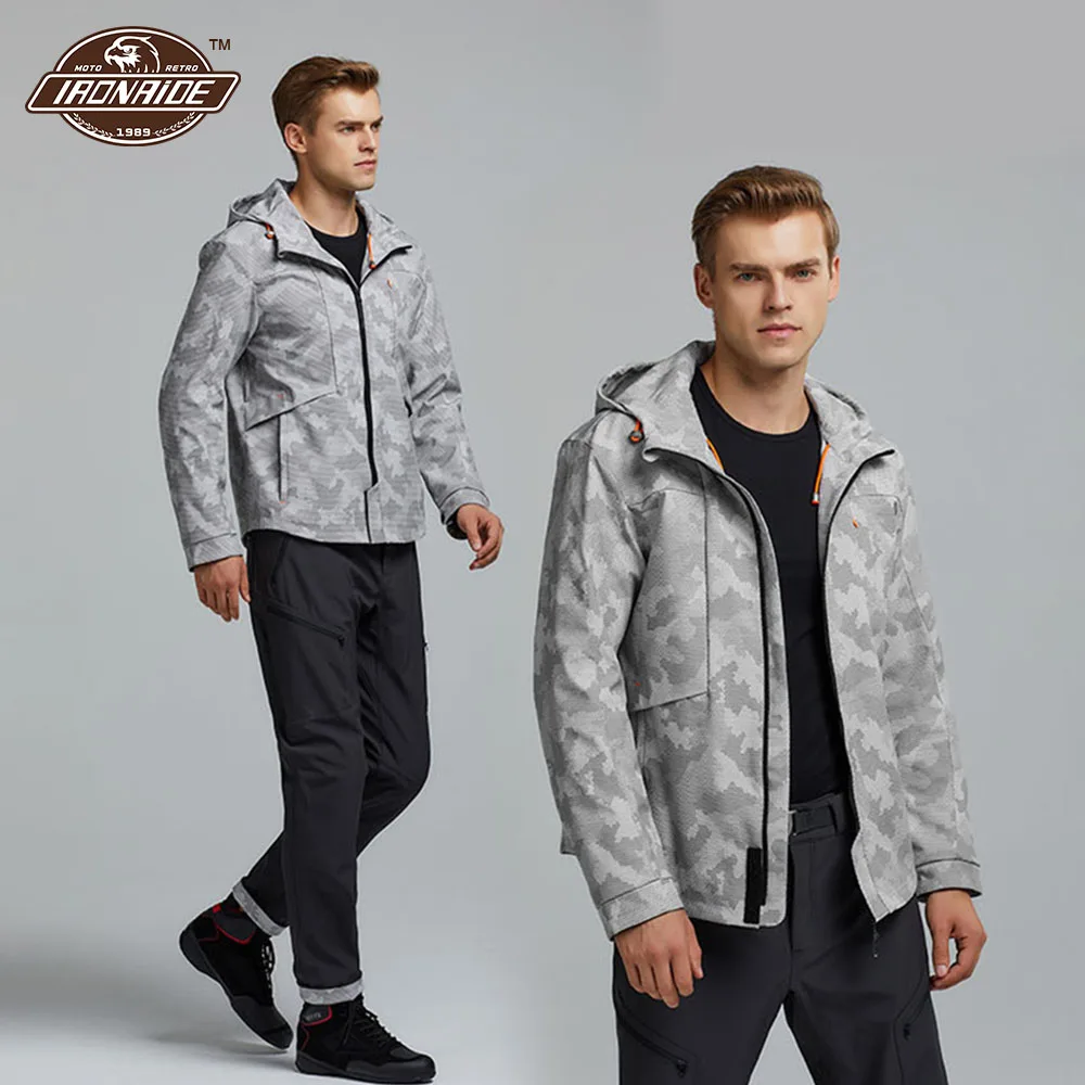 

Ветрозащитная сохраняющая тепло куртка для мотокросса Мужская дышащая мотоциклетная куртка с защитой от падений Светоотражающая байкерск...
