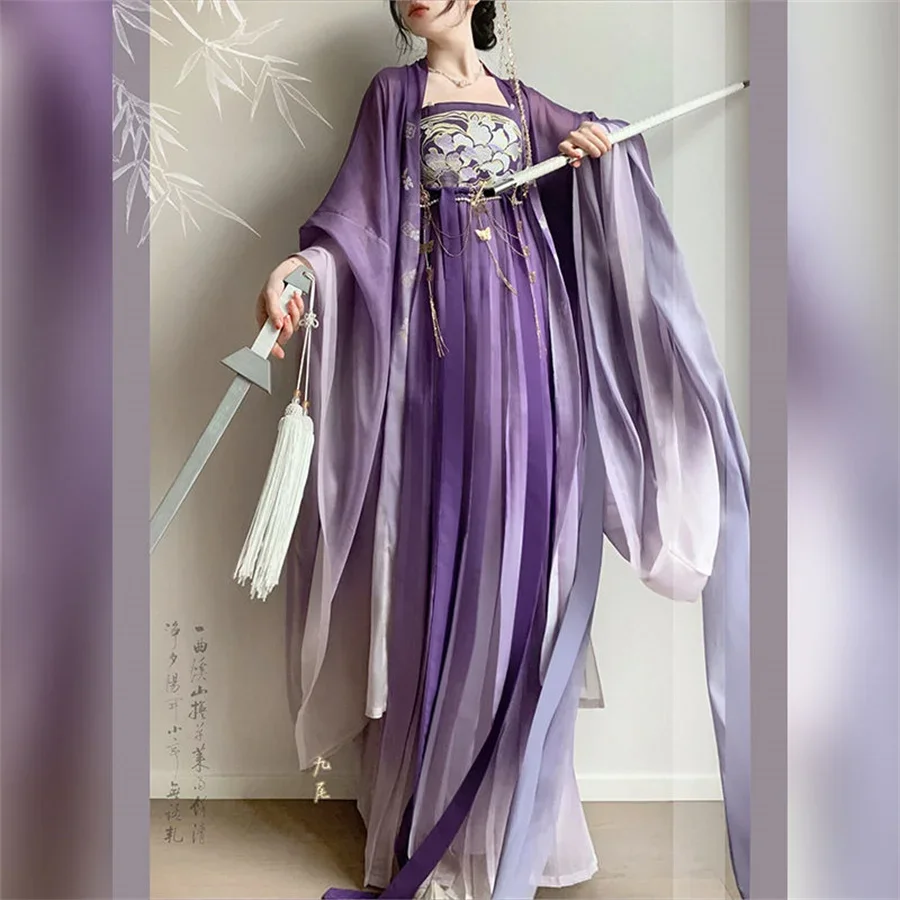 Халат Hanfu violette pour femme broderie traditionnelle chinoise des Prairies костюм для косплея Nickel é десятка