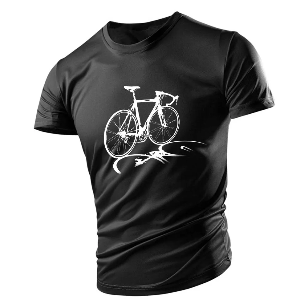 

Four Seasons fashion casual sports 2D printed alphabet adult crewneck short sleeve large size men's T-shirt quick dry loose
