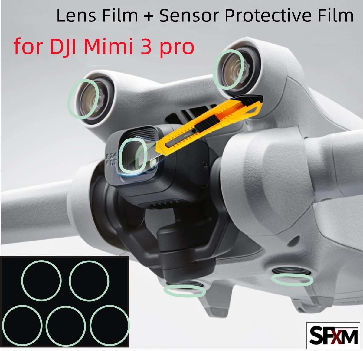 

Protective Film for DJI Mini 3 Pro Sensor Protective Film + Lens Film Anti-scratch Anti-Bump for DJI Mini 3 Pro Accessories
