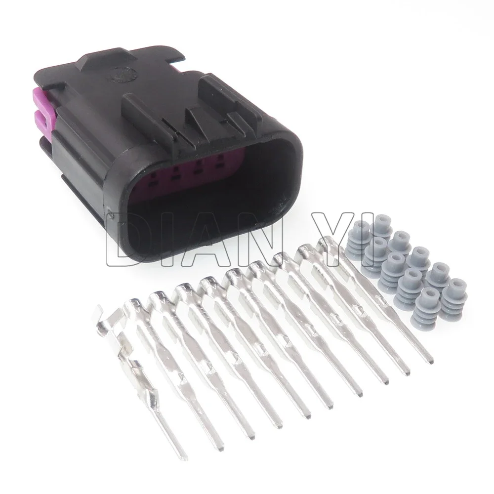 

1 комплект, 10-контактный разъем автоматической проводки с кабелями, розетка переменного тока для автоматических фар в сборе 15326846 15326847 15326842 15326843