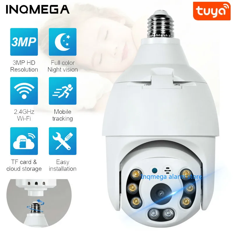 

Камера видеонаблюдения INQMEGA 3 Мп с автоматическим отслеживанием, Wi-Fi, 1080P