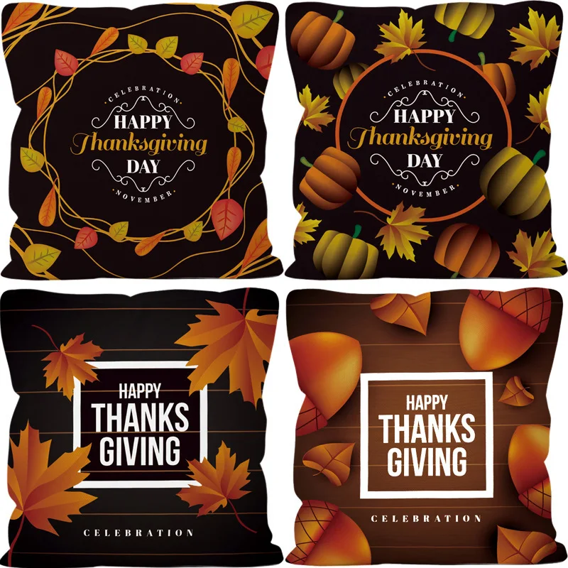 

Pillow Case Thanksgiving Limited Super Soft Hug Holiday Decorative Printing Waist
