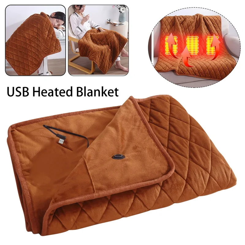 

Wearable USB Heater Bed Warmer Warm By Body Large Banks Heated Power Washable Powered Electric Blanket Winter Blanket 5V Blanket