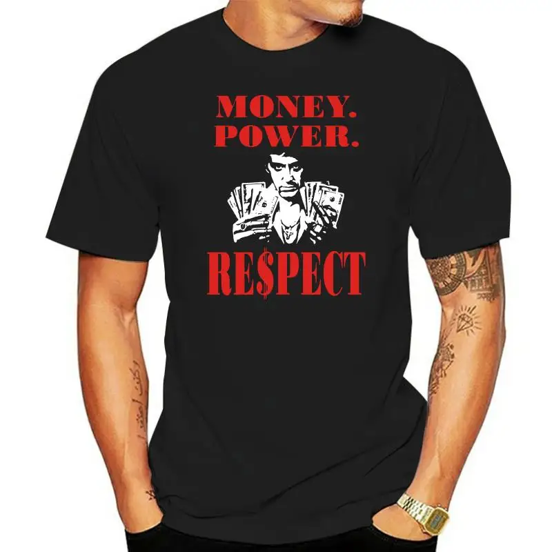 

Camiseta con estampado 3D de Scarface Money Power Respect para hombre, camisa de manga corta de verano, 2017