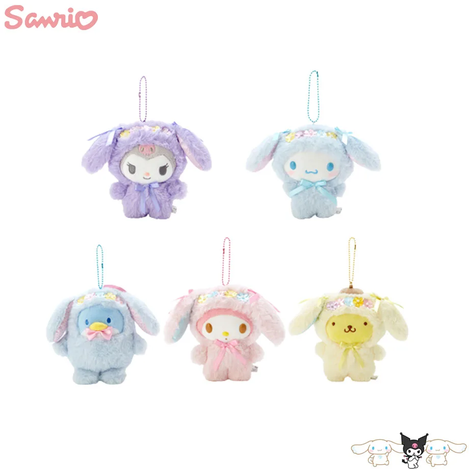 

Kawaii Sanrio Keychain Plush Toys Fluffy Stuffed Kuromi Cinnamoroll My Melody Anime Cartoon Plush Doll Girls Easter Gift 10cm