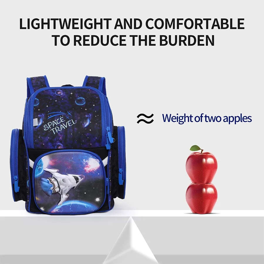 Kids Grade 1-5 Student Children Orthopedic Spaceship Pattern School Bags For Boys Bagpack Mochila Escolar Satchel Backpack