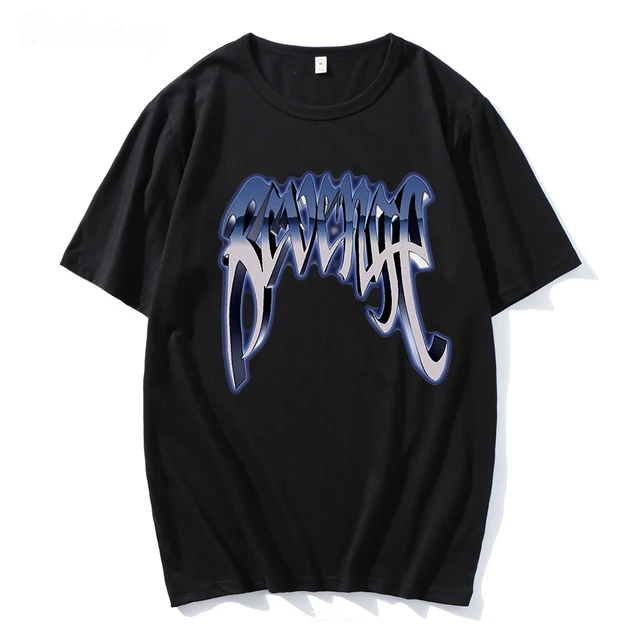 2022 T Shirt for Men Cotton REVENGE Logo Print 1