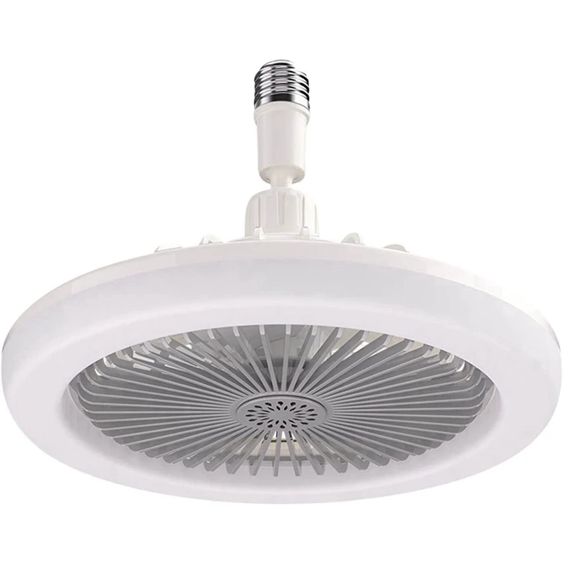 

E27 Ceiling Fan With Lights,Enclosed Low Fan Light, Electric Fan Gimbal Lamp Holder