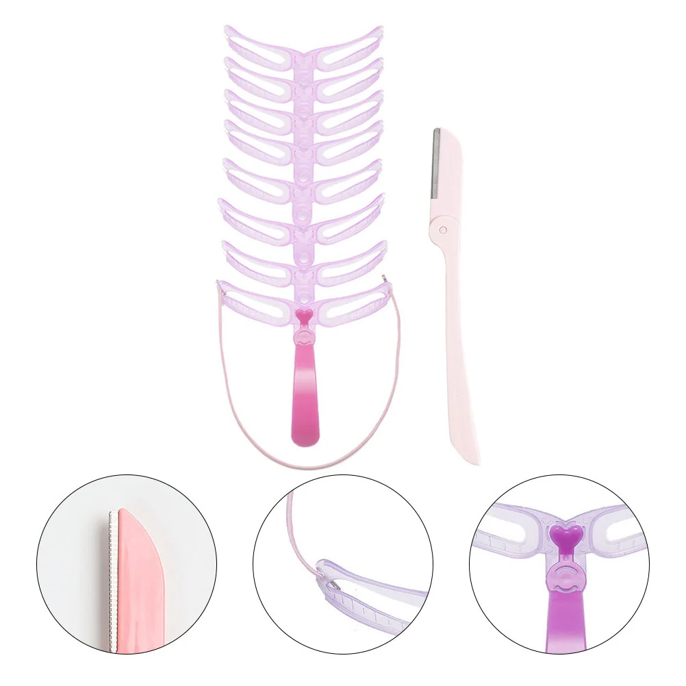 

Eyebrow Stencil Ruler Stencils Brow Tool Drawing Tools Shaper Grooming Diy Folding Facial Stereo Makeup Template Reusable Set