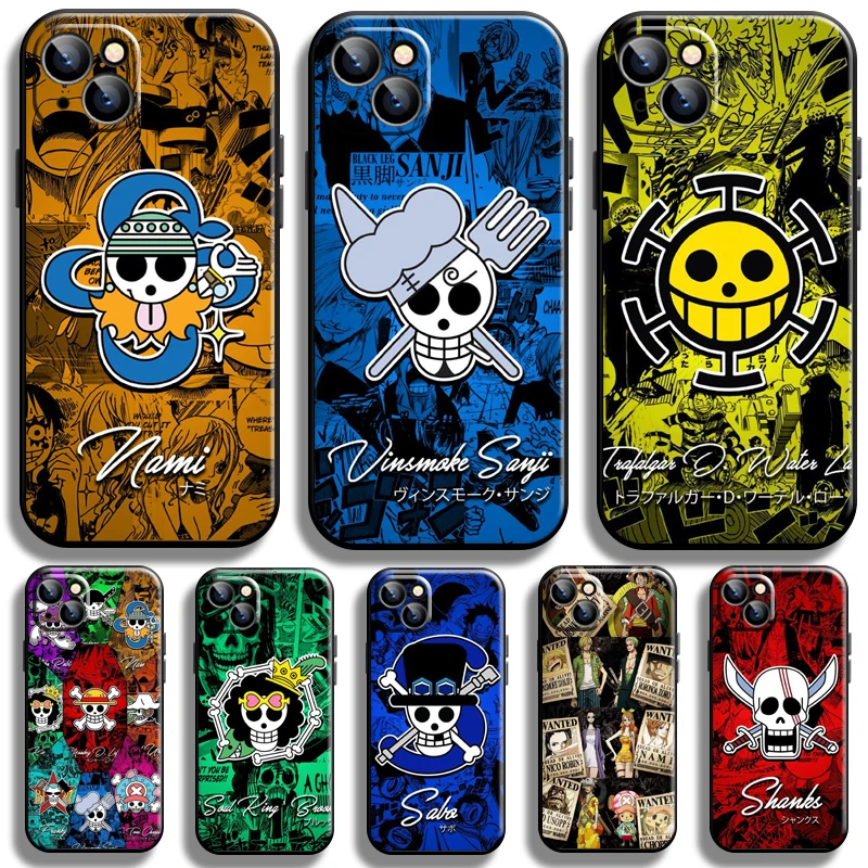 

Anime One Piece Skull Logo For Apple iPhone 13 12 11 Pro 12 13 Mini X XR XS Max SE 5 6 6s 7 8 Plus Phone Case Funda Soft